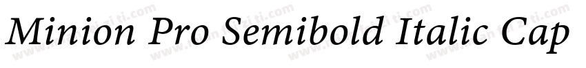 Minion Pro Semibold Italic Caption字体转换